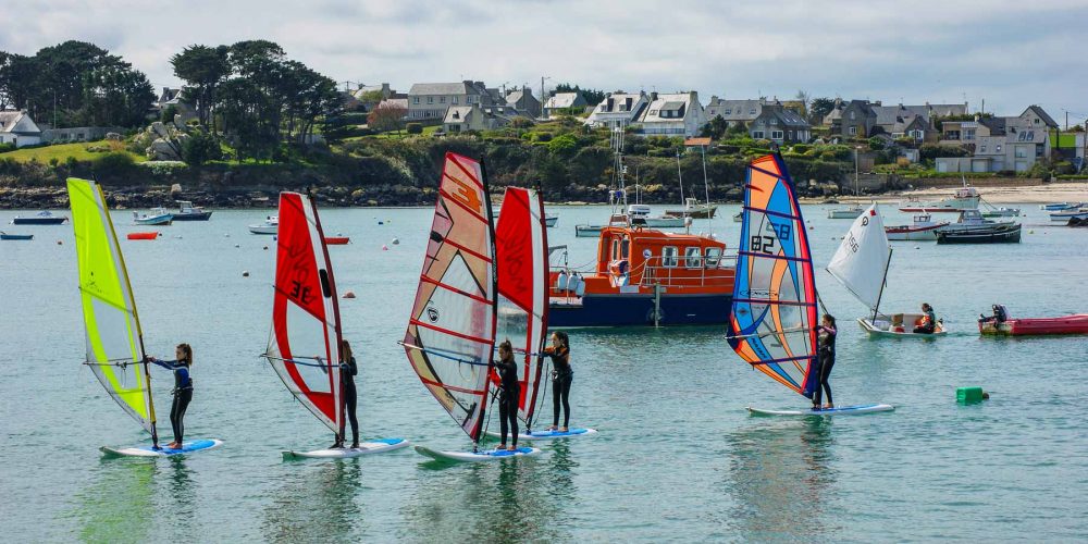 Planche à voile débutant Club Nautique de Plouguerneau